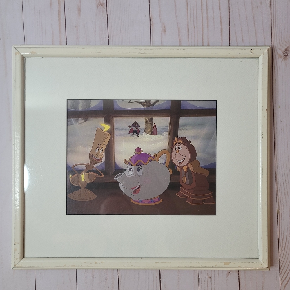 Disney beauty and the beast framed lithograph
